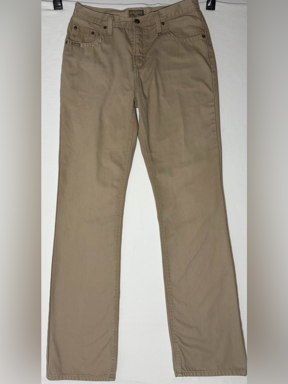 Vtg Rockies High Waisted Tan Denim Jeans Women's 10 Long Western Excellent